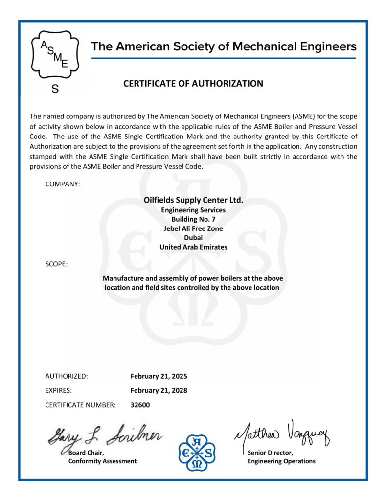 Our Certifications Archive - OSC Ltd.